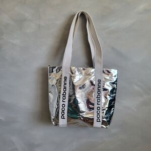 Paco Rabanne Metallic Silver Tote Bag  Carbon Neutral X SeaTrees